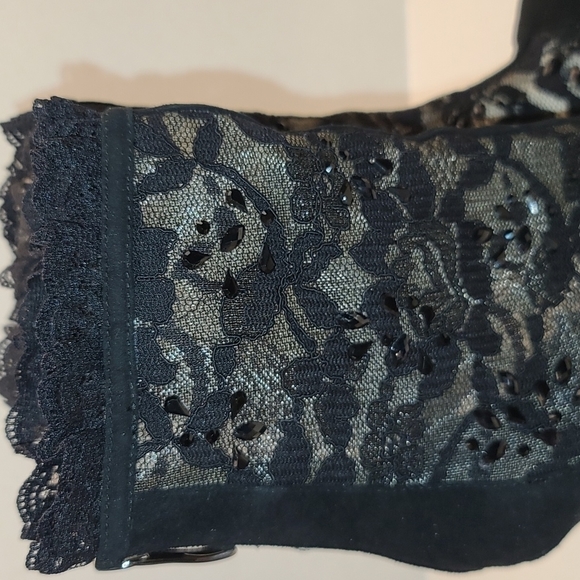 LACE suede short dress Lace boots EUR 37 or US 6.5 - Picture 6 of 10